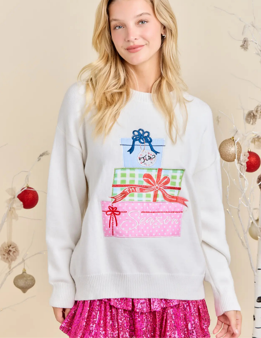 Christmas Present Patchwork Sweater