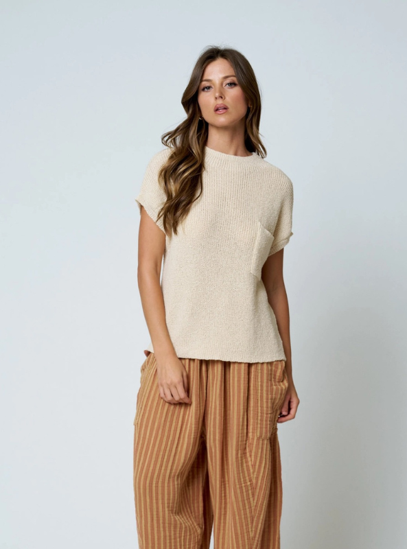 Della Knit Top- Oatmeal