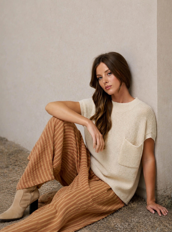 Della Knit Top- Oatmeal