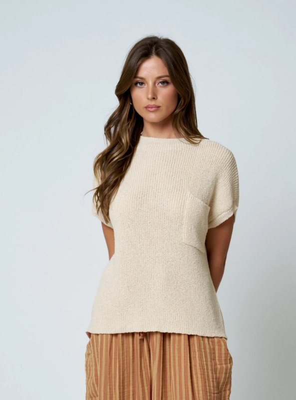 Della Knit Top- Oatmeal