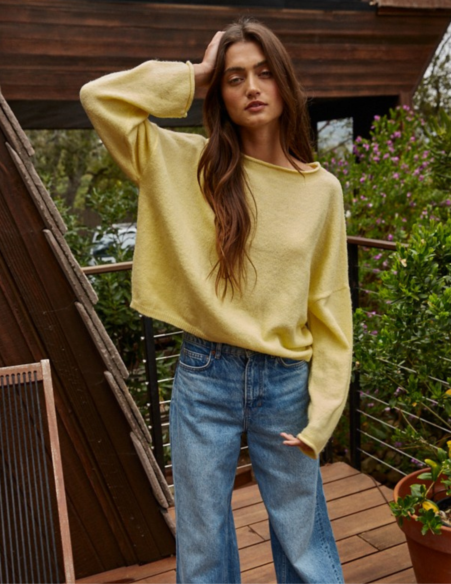 Easy Days Ahead Sweater- Banana