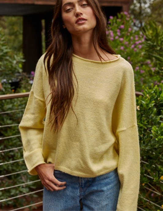 Easy Days Ahead Sweater- Banana