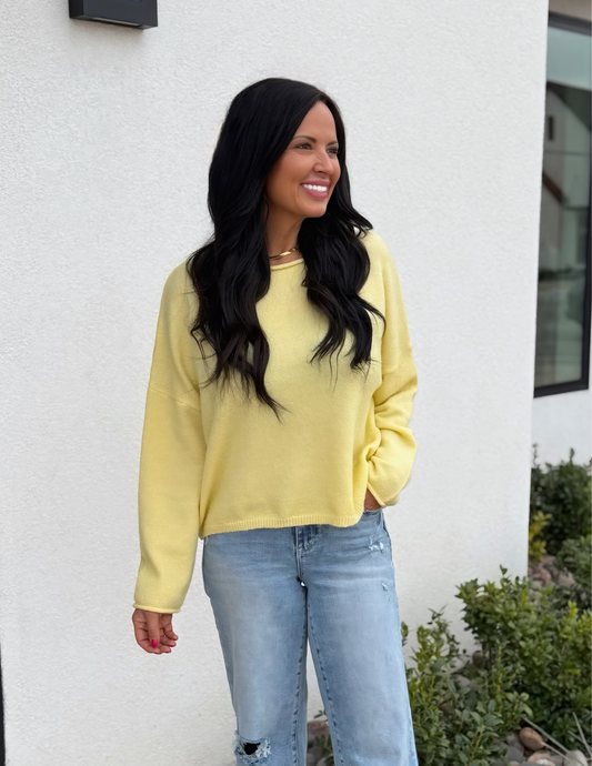 Easy Days Ahead Sweater- Banana