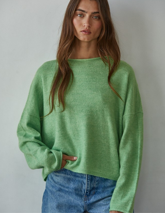 Easy Days Ahead Sweater- Green