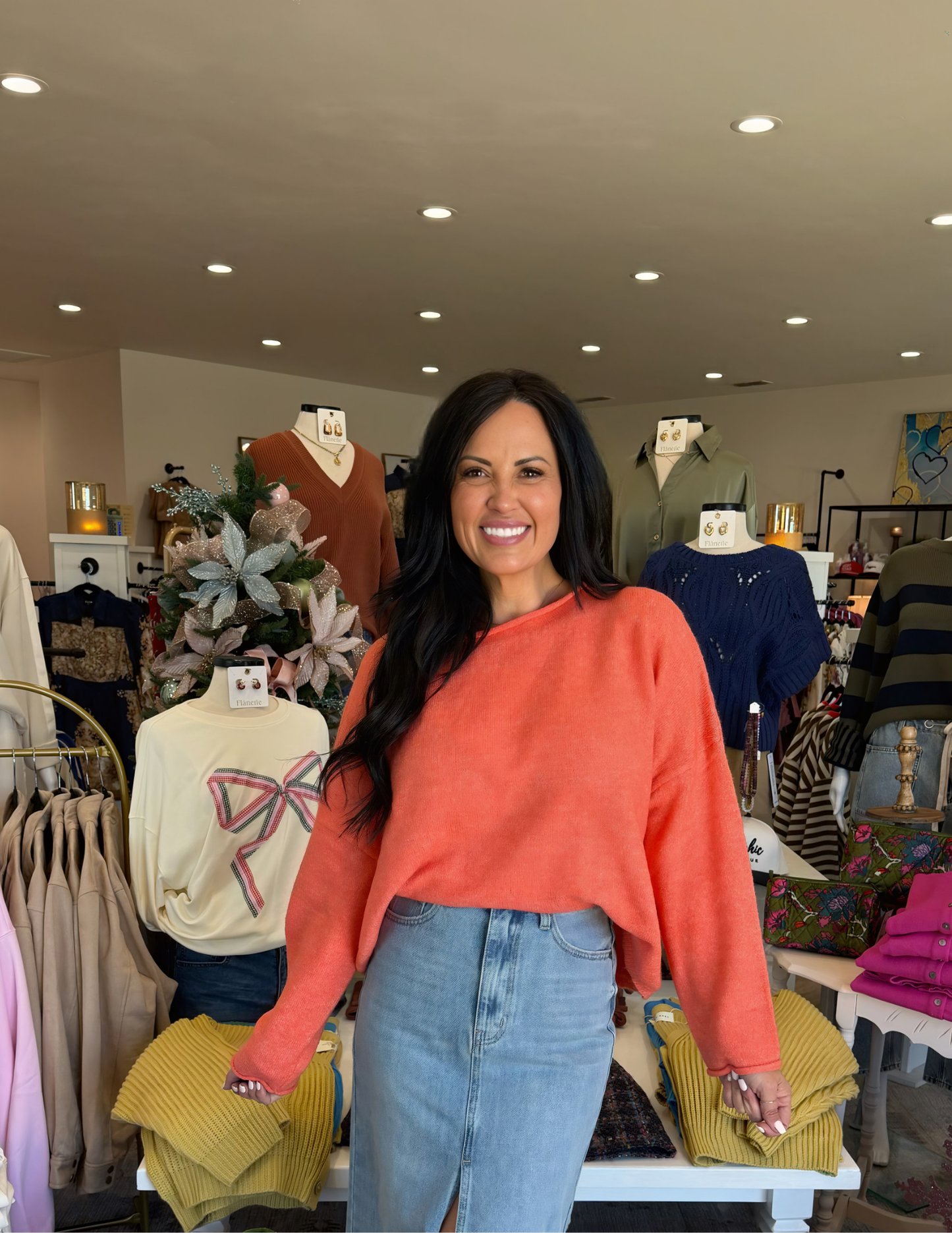 Easy Days Ahead Sweater- Orange