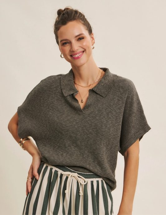 Effortless Knit Sweater- Dusty Olive