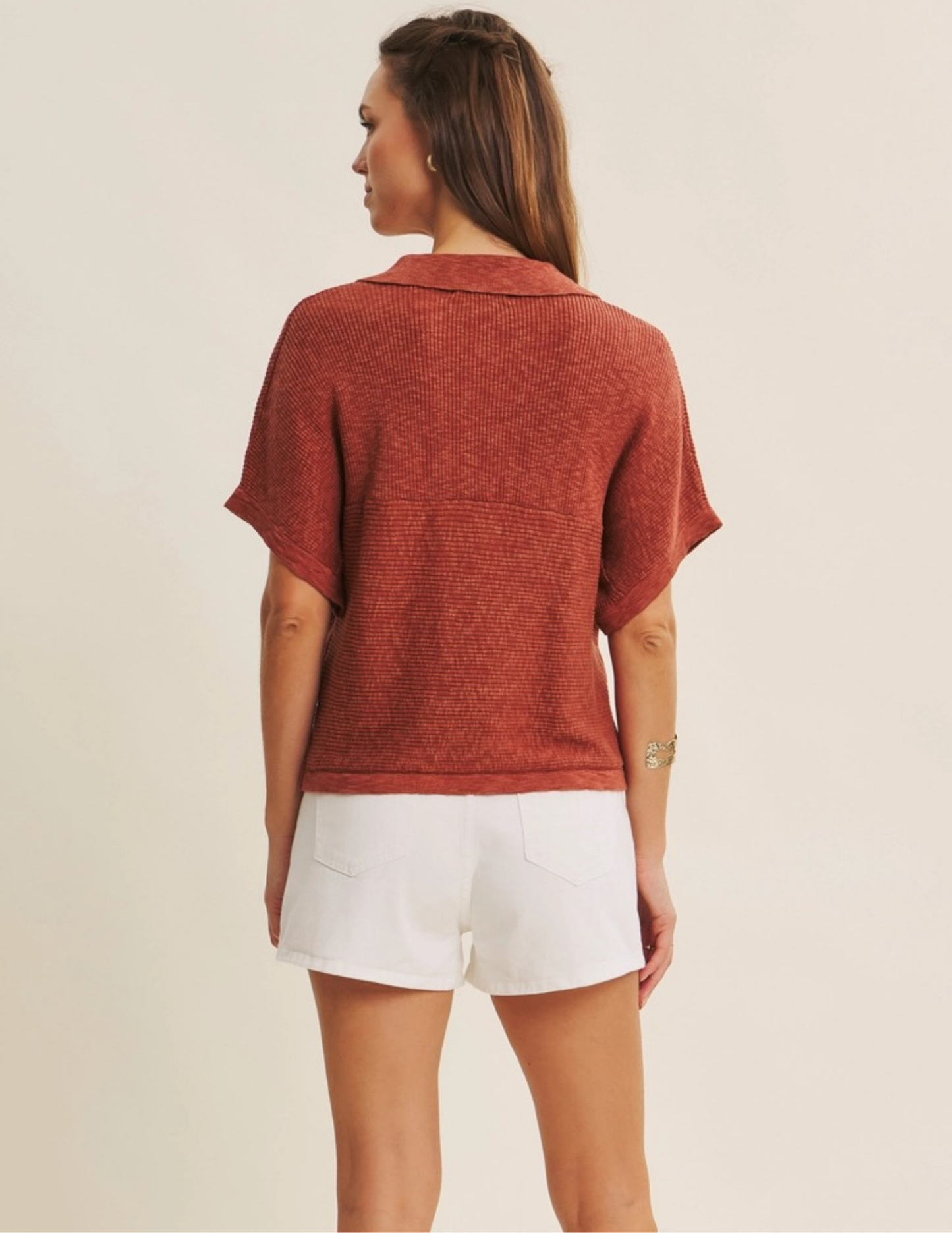 Effortless Knit Sweater- Rust Red