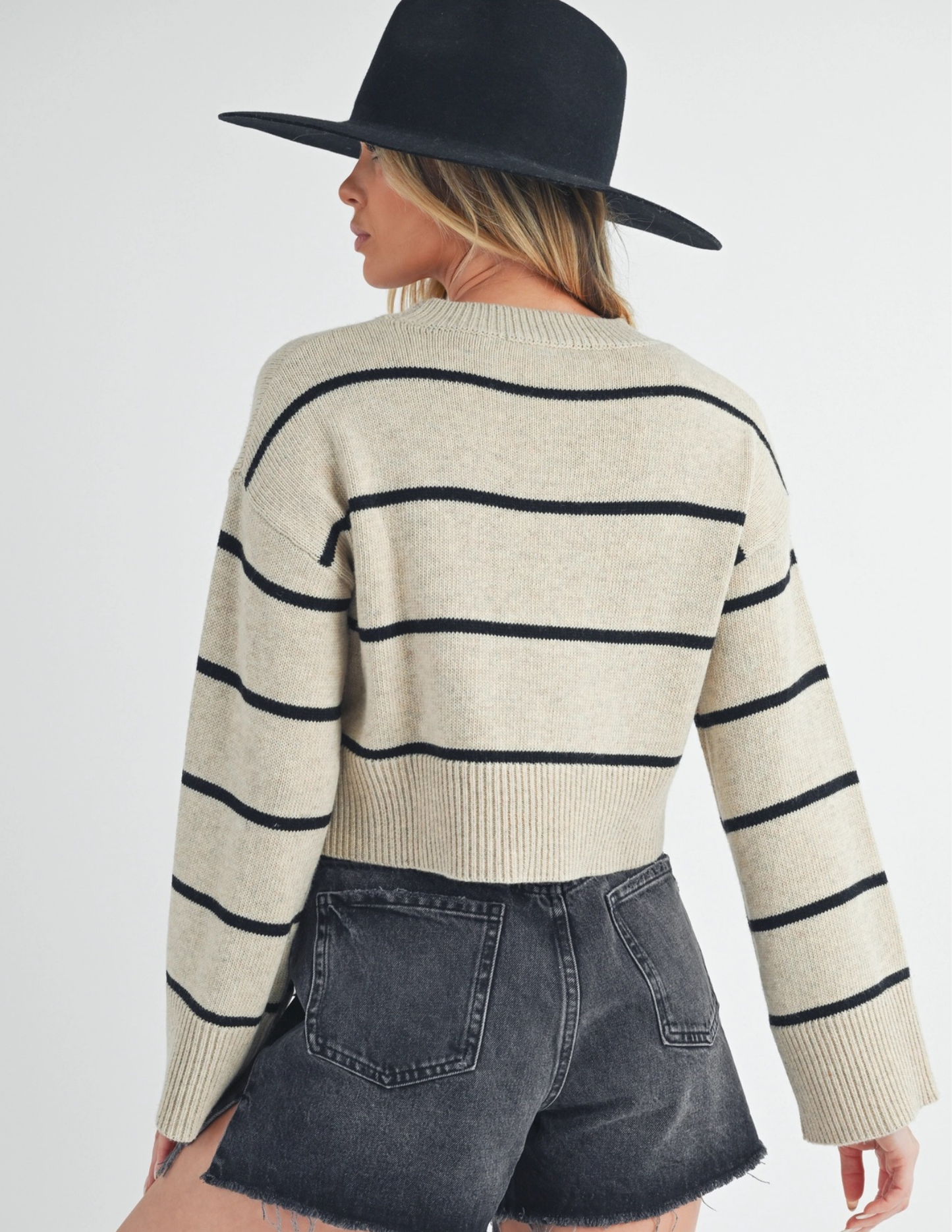 Emmanuelle Sweater- Oat/ Black