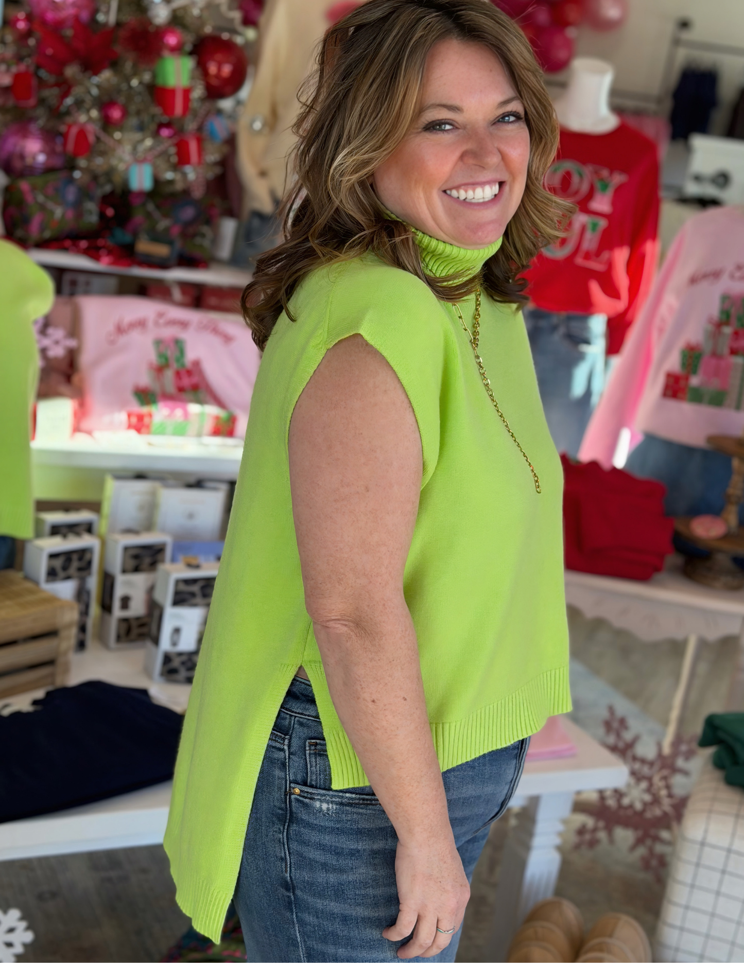 Karlie- Turtleneck Sweater- Citrine