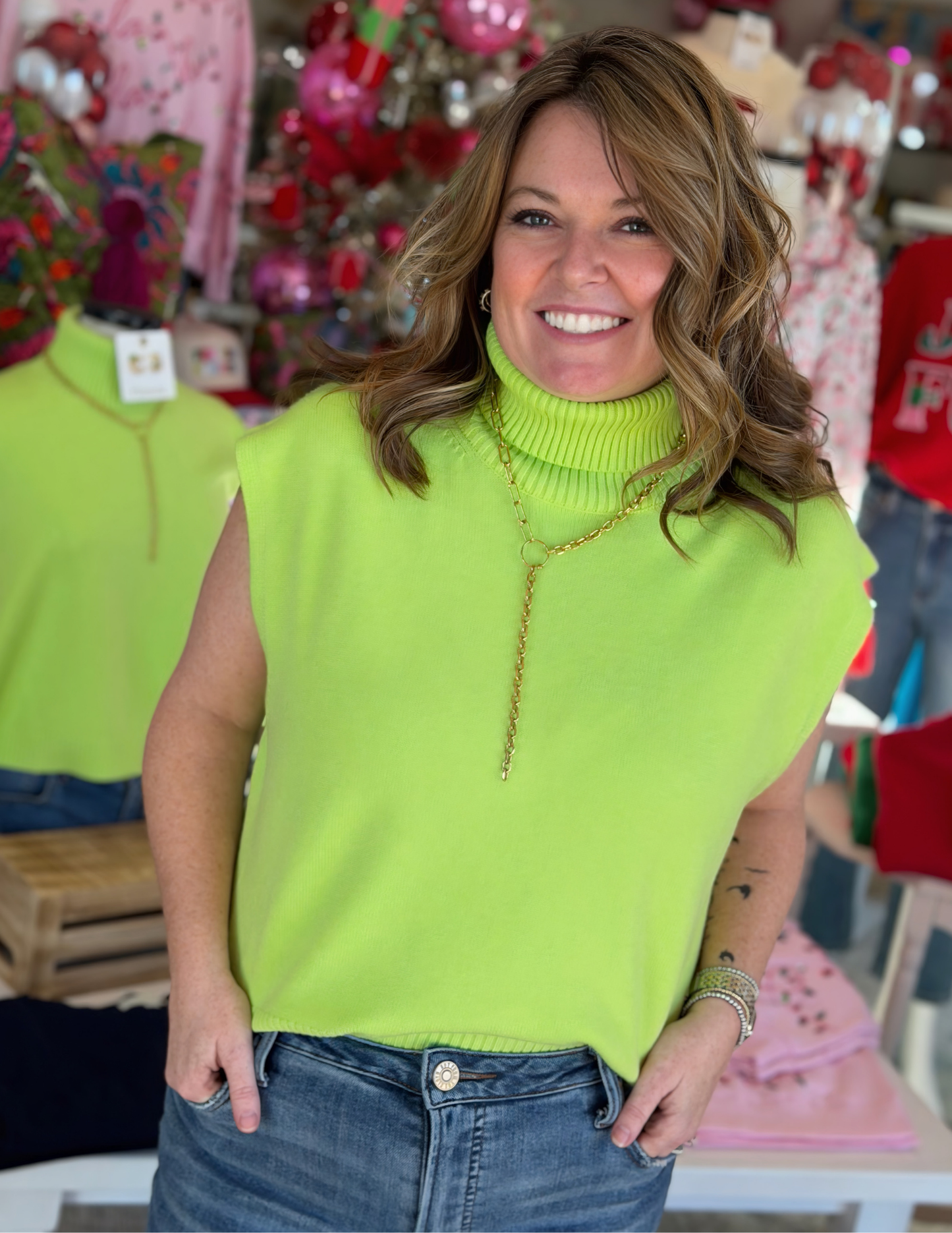 Karlie- Turtleneck Sweater- Citrine