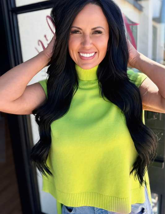Karlie- Turtleneck Sweater- Citrine