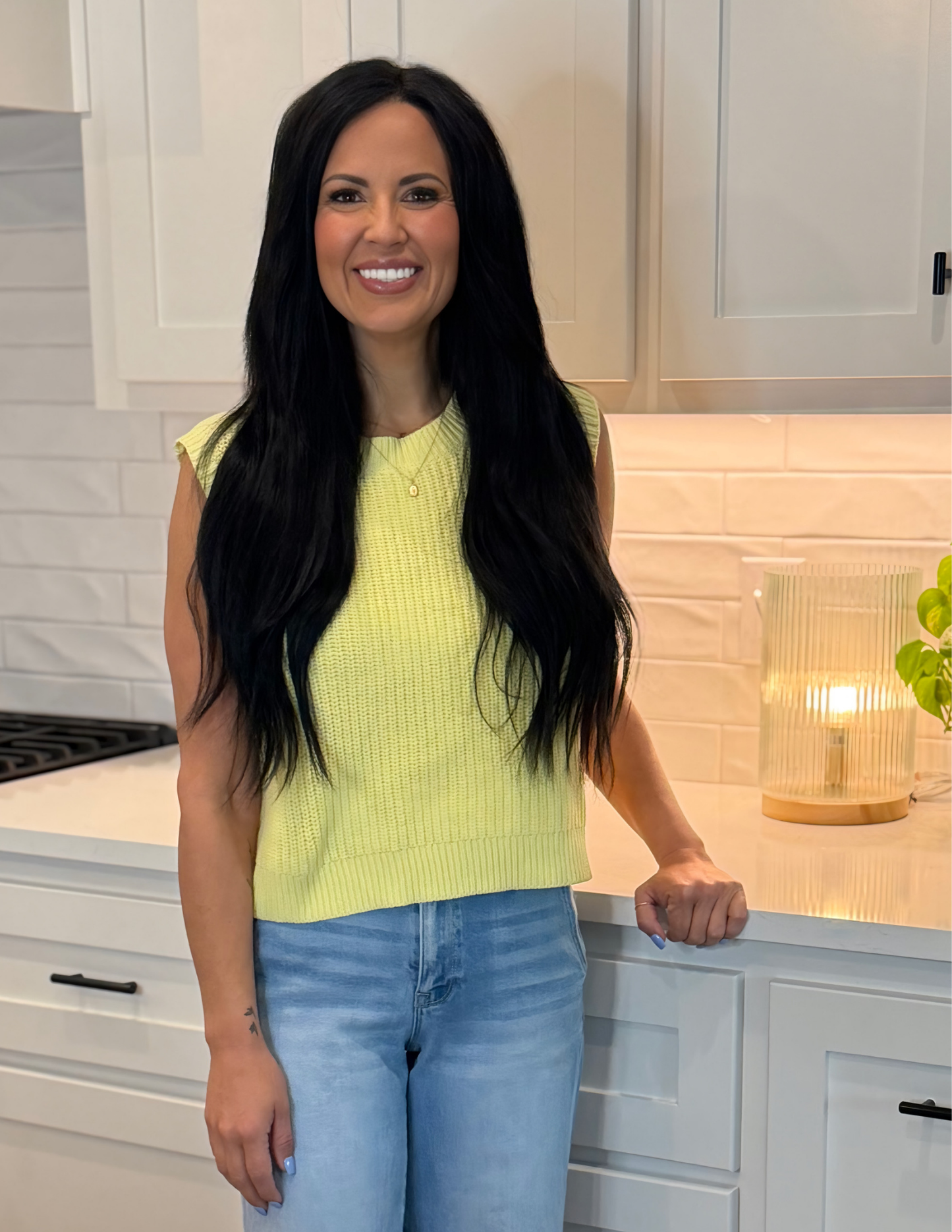 Knit Sweater Vest- Daisy