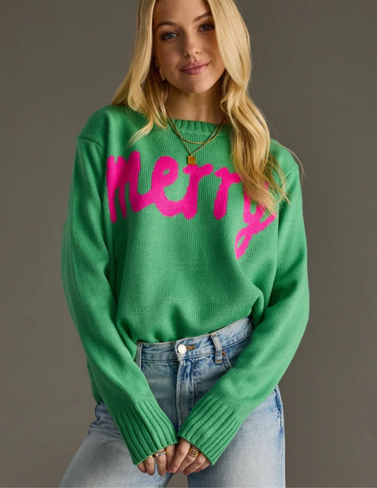 Mint Green Merry Sweater