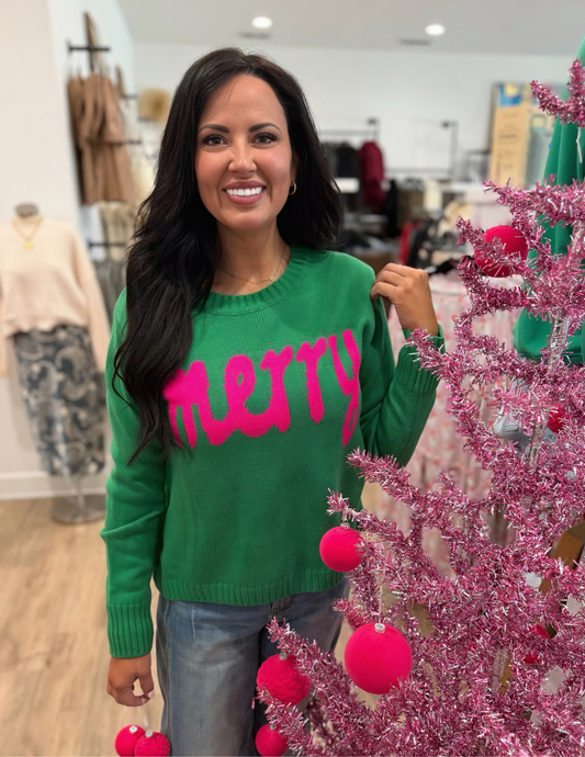 Mint Green Merry Sweater