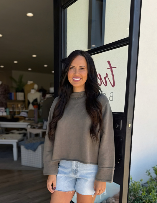 Olive Sweater - Tres Chic Boutique