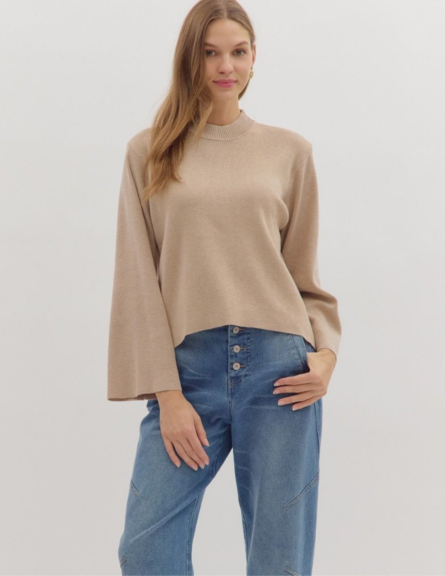 On The Go Knit Sweater- Oatmeal