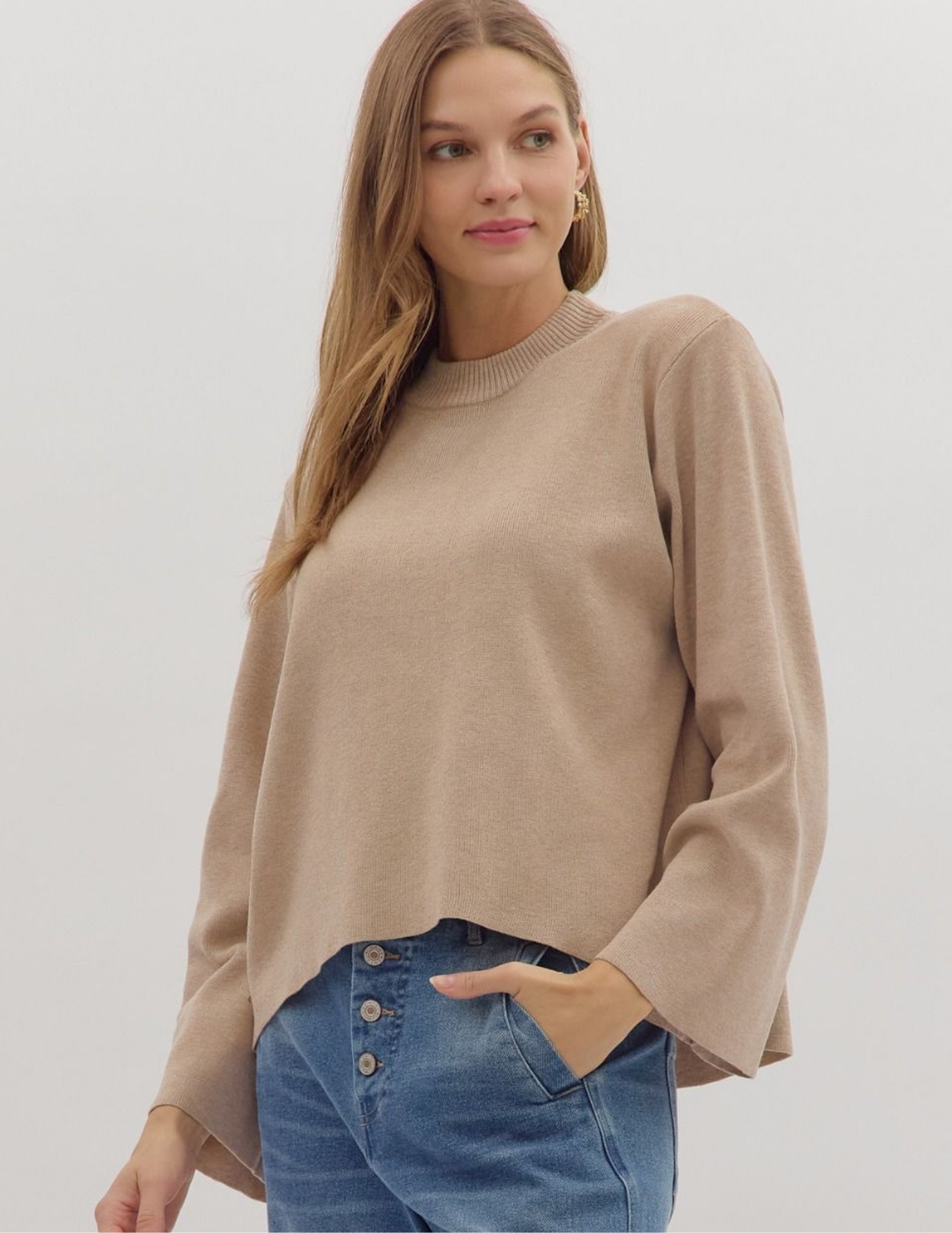 On The Go Knit Sweater- Oatmeal