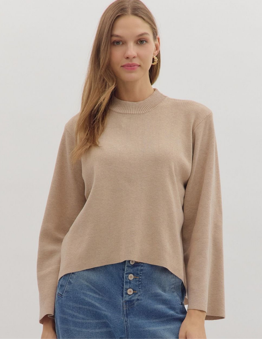 On The Go Knit Sweater- Oatmeal