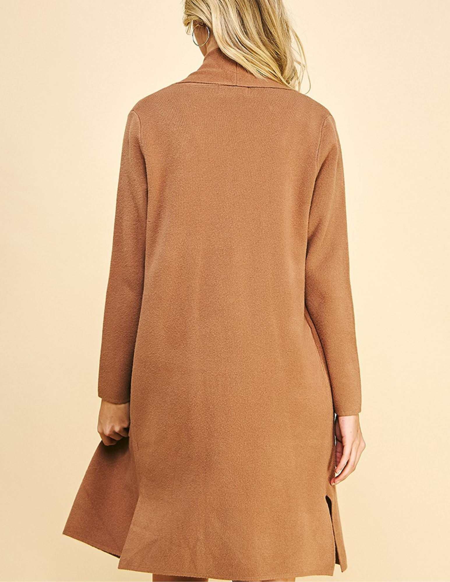 Open Knit Cardigan- Camel - Tres Chic Boutique
