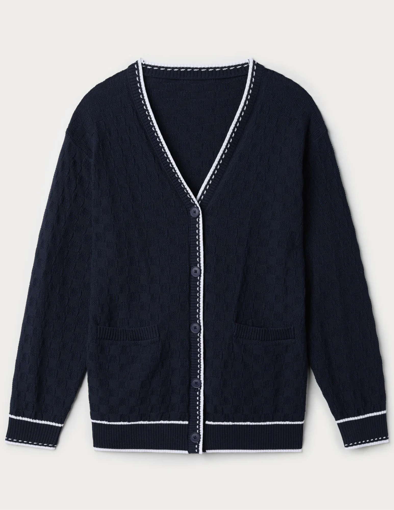 Rhone Apparel Birdie Oversized Cardigan - Navy Blue - Tres Chic Boutique