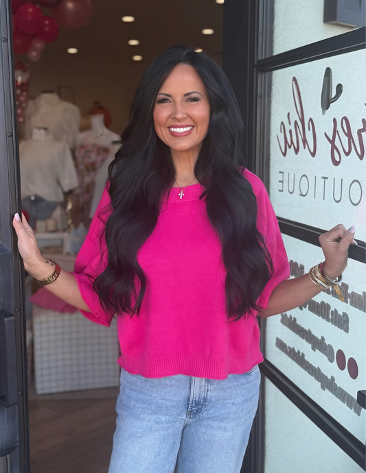 Spring Lightweight Sweater- Pink