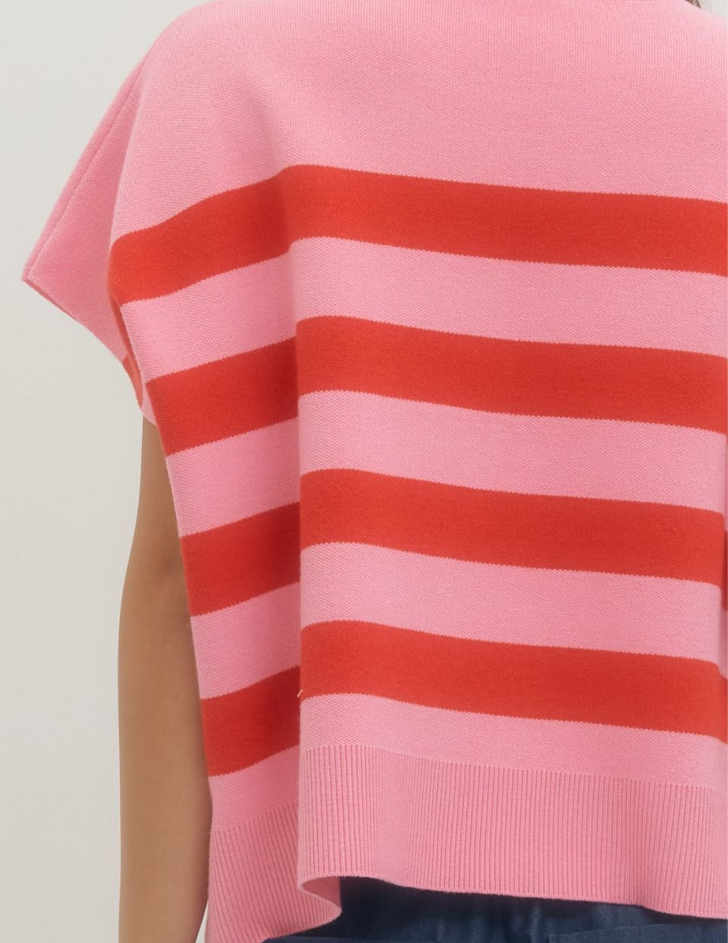 Stripe Knit Top- Pink