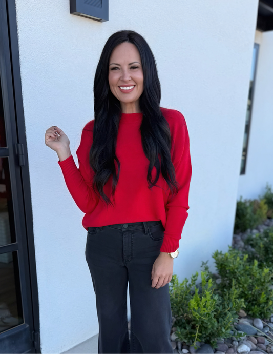 Sweater Top- Red