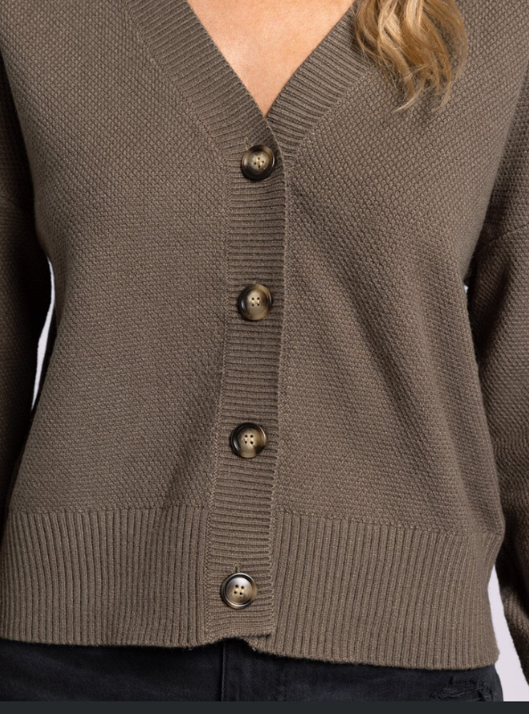 Adley Cardigan- Deep Olive