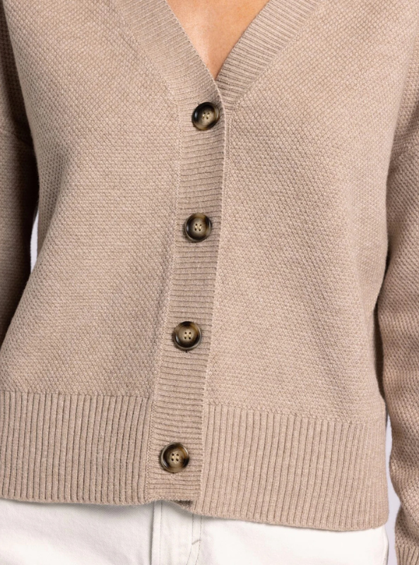 Adley Cardigan- Heather Taupe