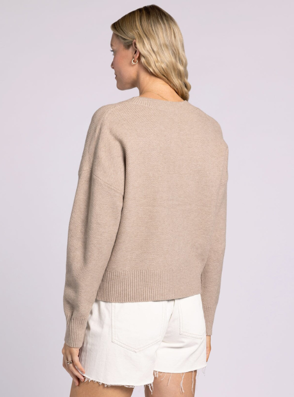 Adley Cardigan- Heather Taupe