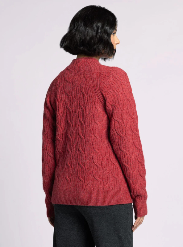 Amal Sweater- Heather Raspberry