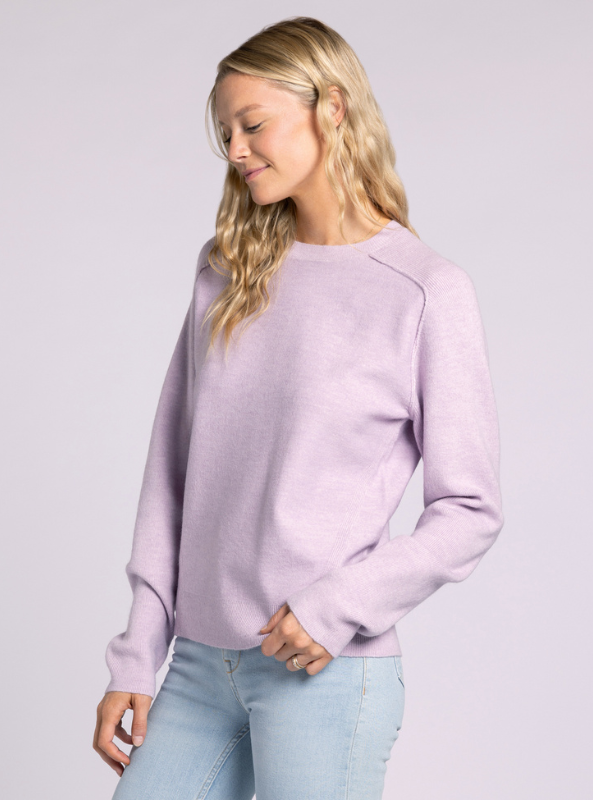 Barrett Sweater- Heather Lilac