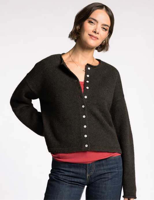 Dover Cardigan- Dark Brown
