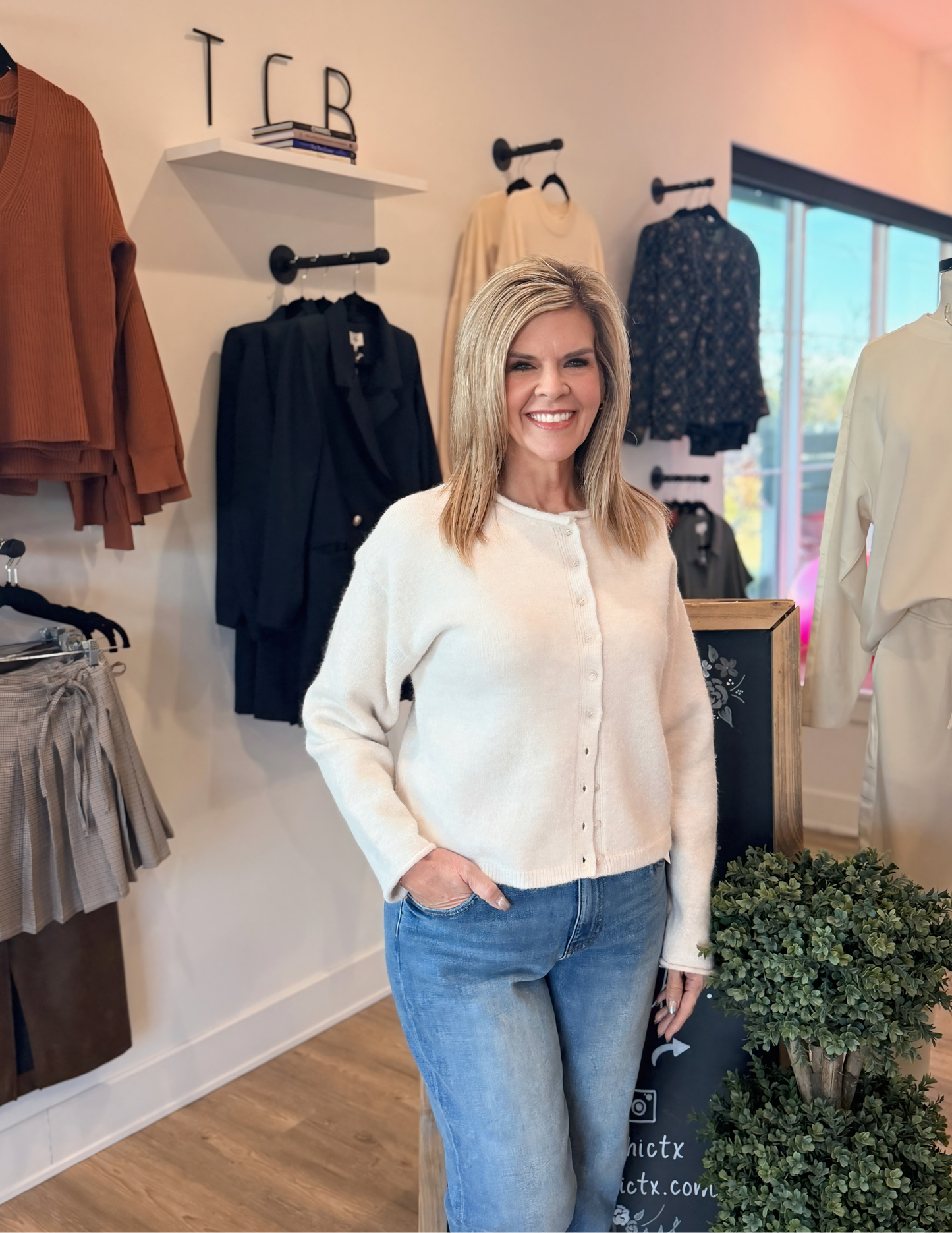 Dover Cardigan- Soft Ivory