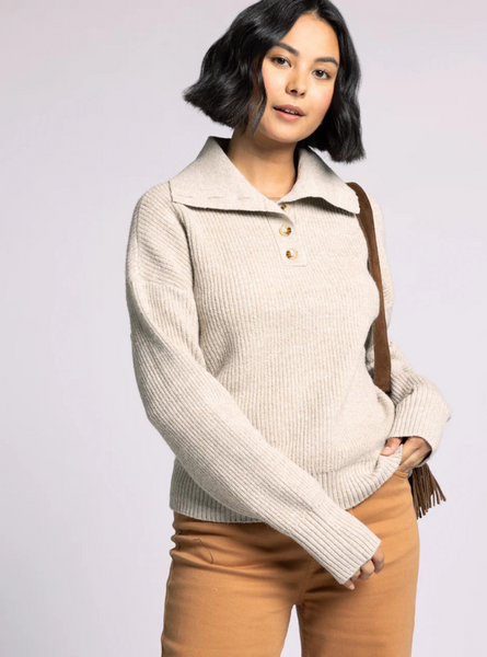 Amaya Sweater- Heather Caramel