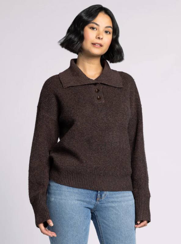 Amaya Sweater- Heather Coffee