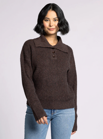 Amaya Sweater- Heather Coffee