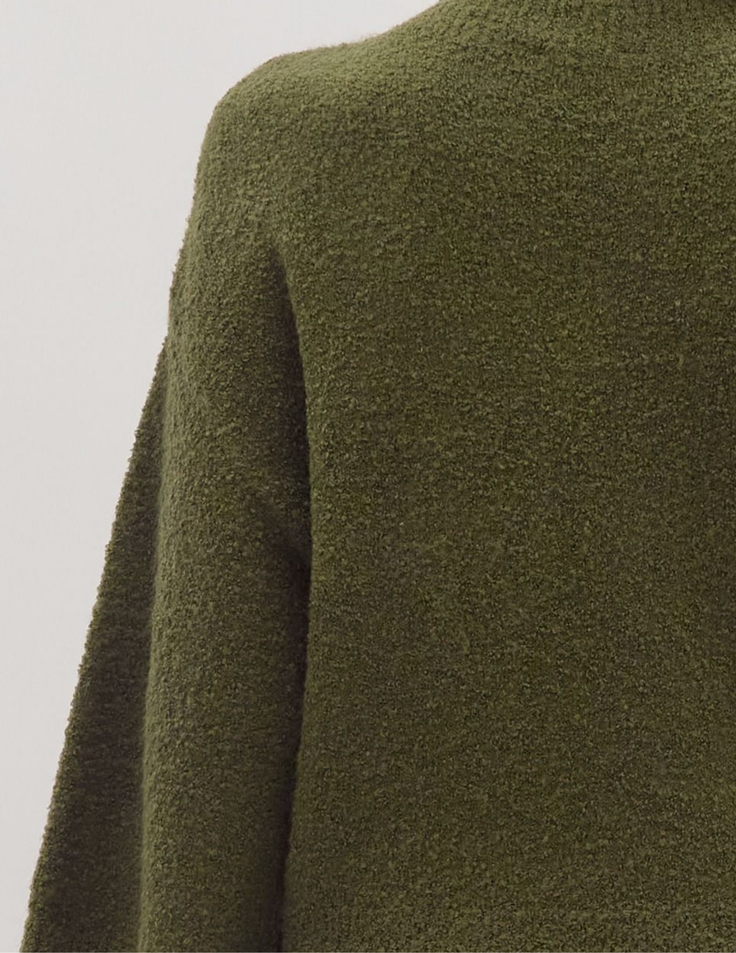Three Quarter Sleeve Knit Sweater- Olive
