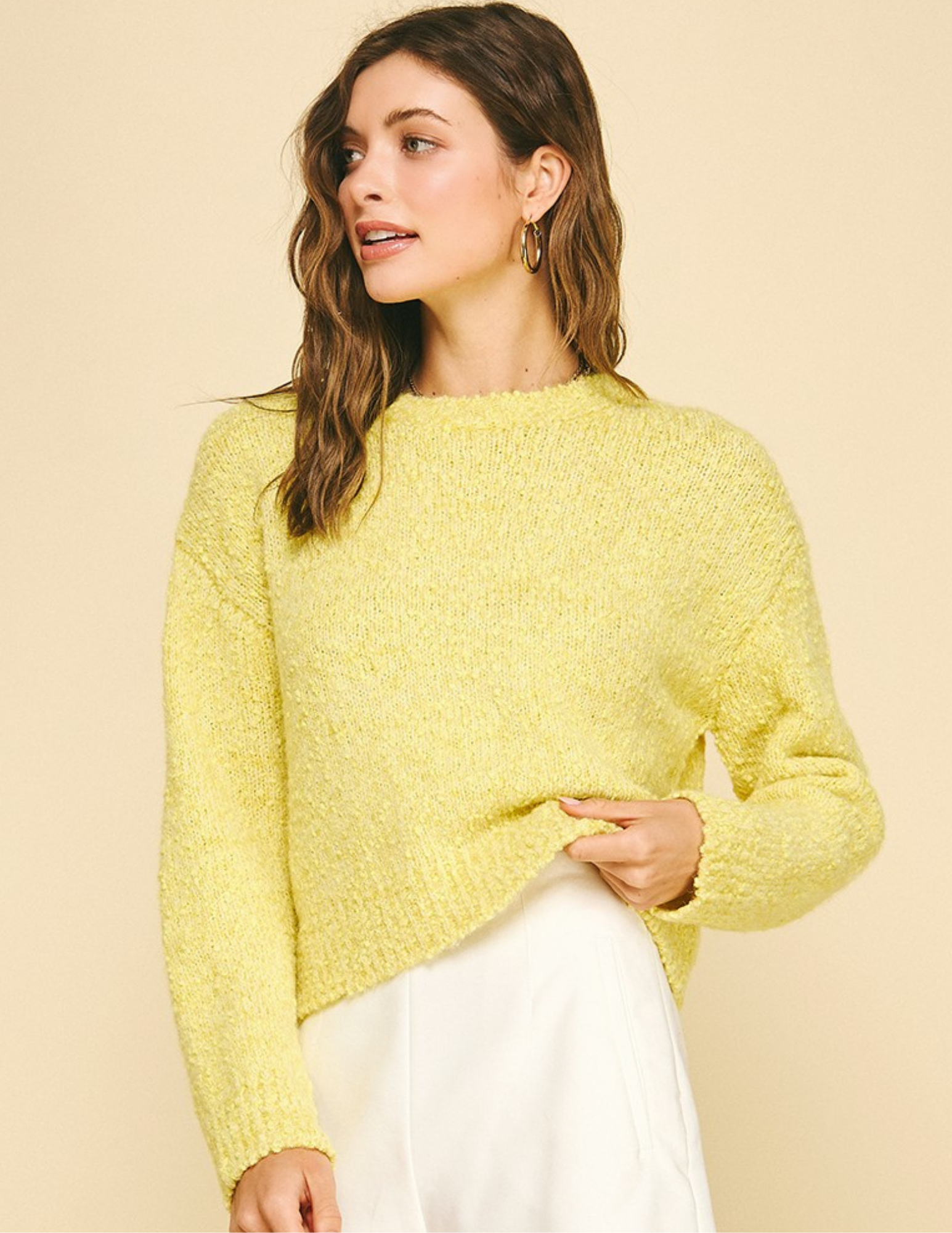 Yellow Knit Sweater - Tres Chic Boutique