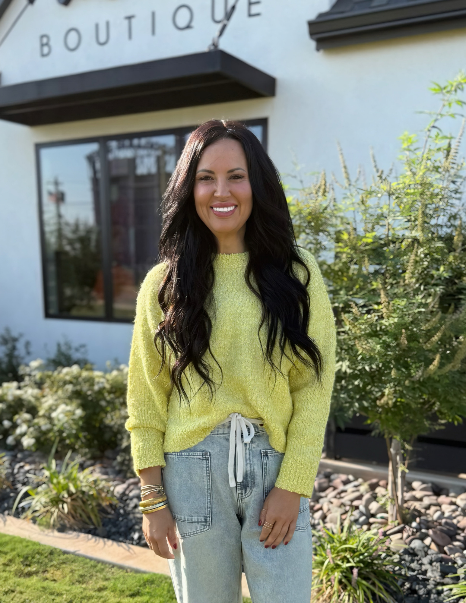 Yellow Knit Sweater - Tres Chic Boutique