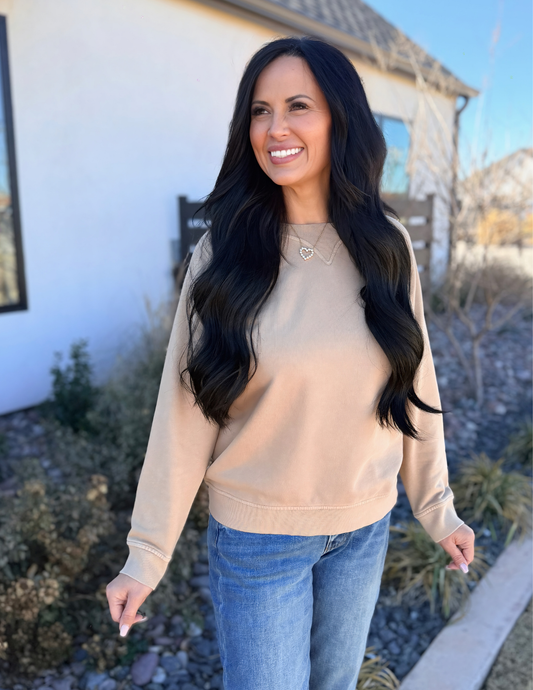 BY- Rasma Raglan Sweatshirt- Chinchilla