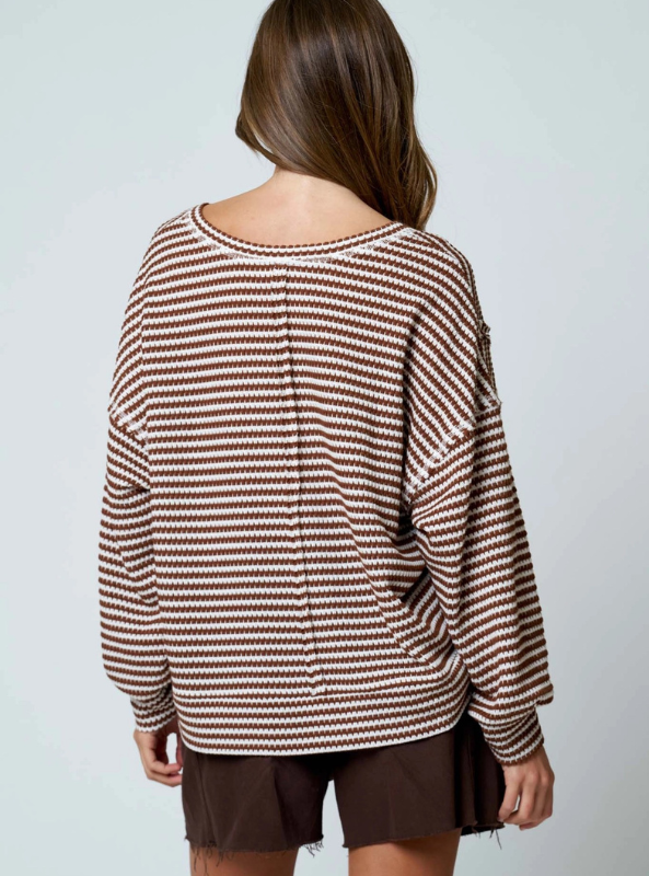 Bexley Knit Top-Brown