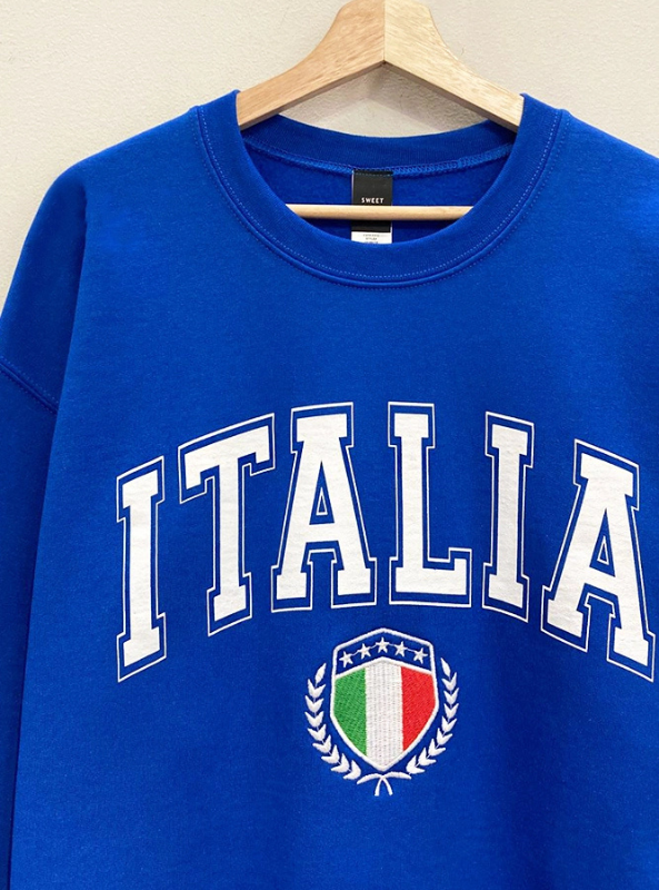 Italy Embroidered Sweatshirt