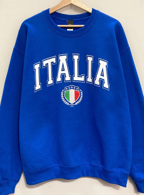 Italy Embroidered Sweatshirt