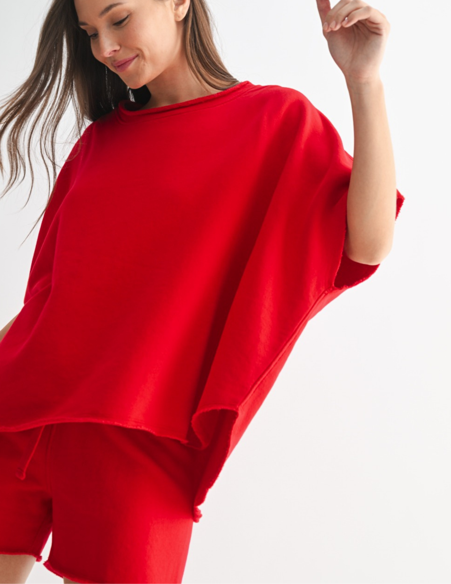 Malibu Vintage Dolman Top - Cherry - Tres Chic Boutique