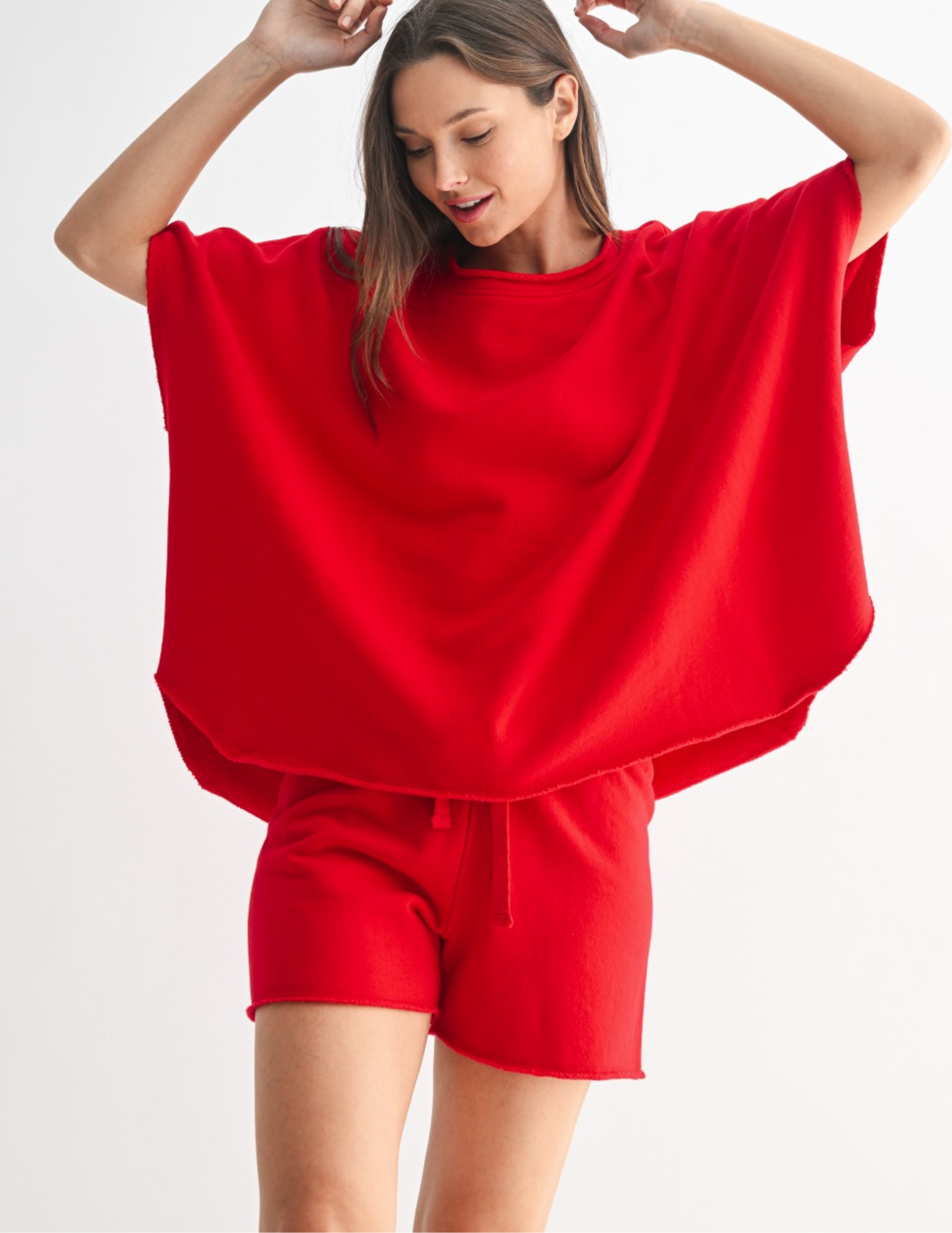 Malibu Vintage Dolman Top - Cherry - Tres Chic Boutique