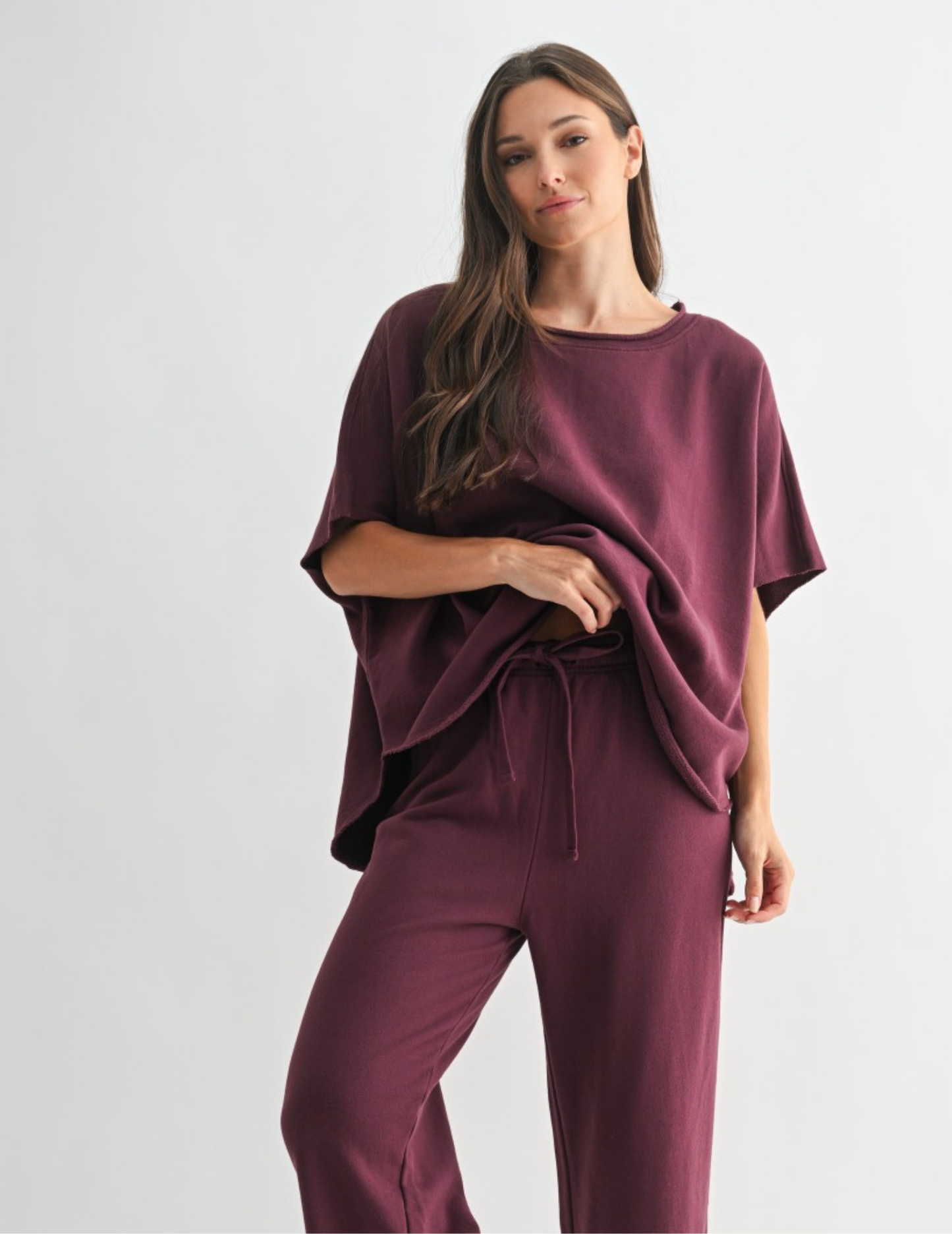 Malibu Vintage Dolman Top - Dark Plum - Tres Chic Boutique