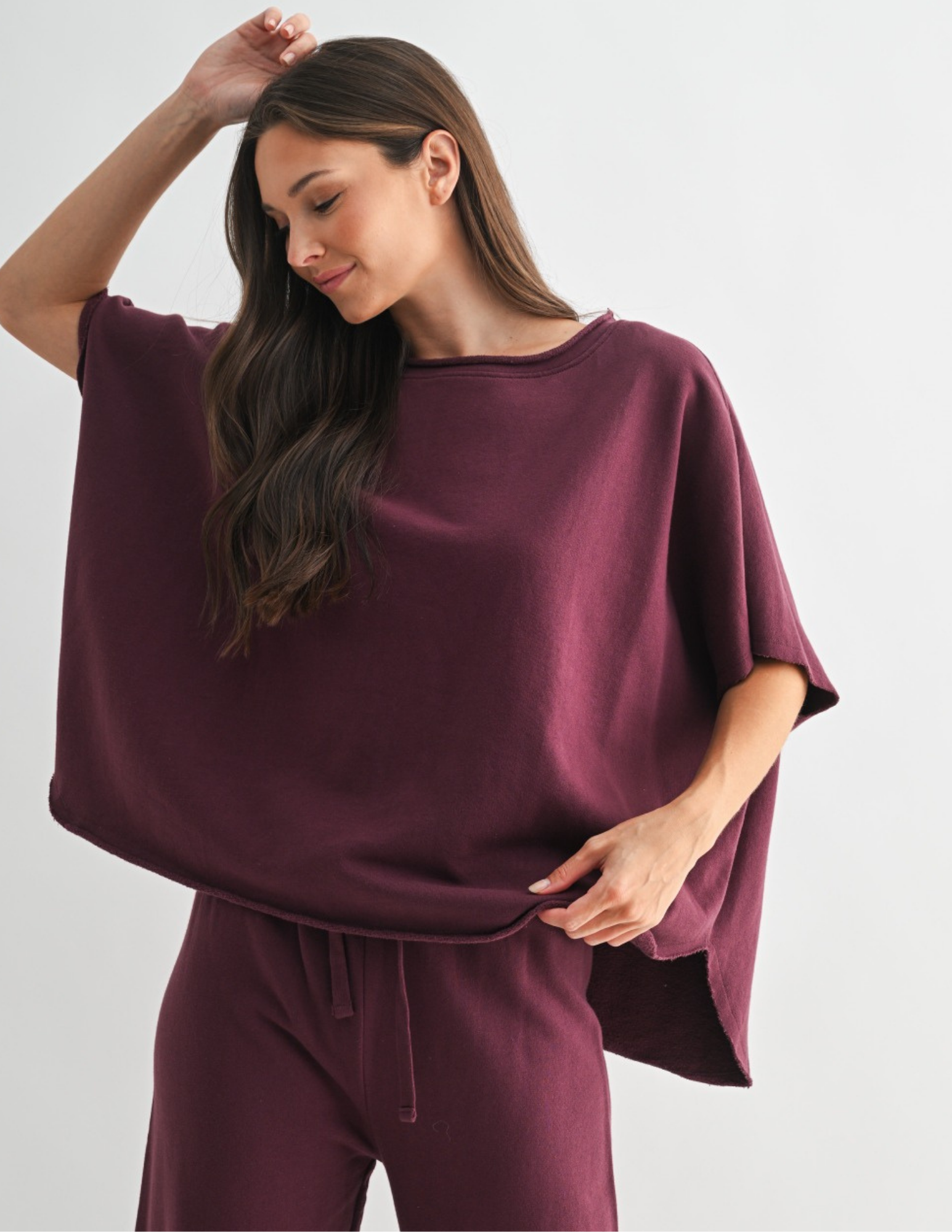 Malibu Vintage Dolman Top - Dark Plum - Tres Chic Boutique