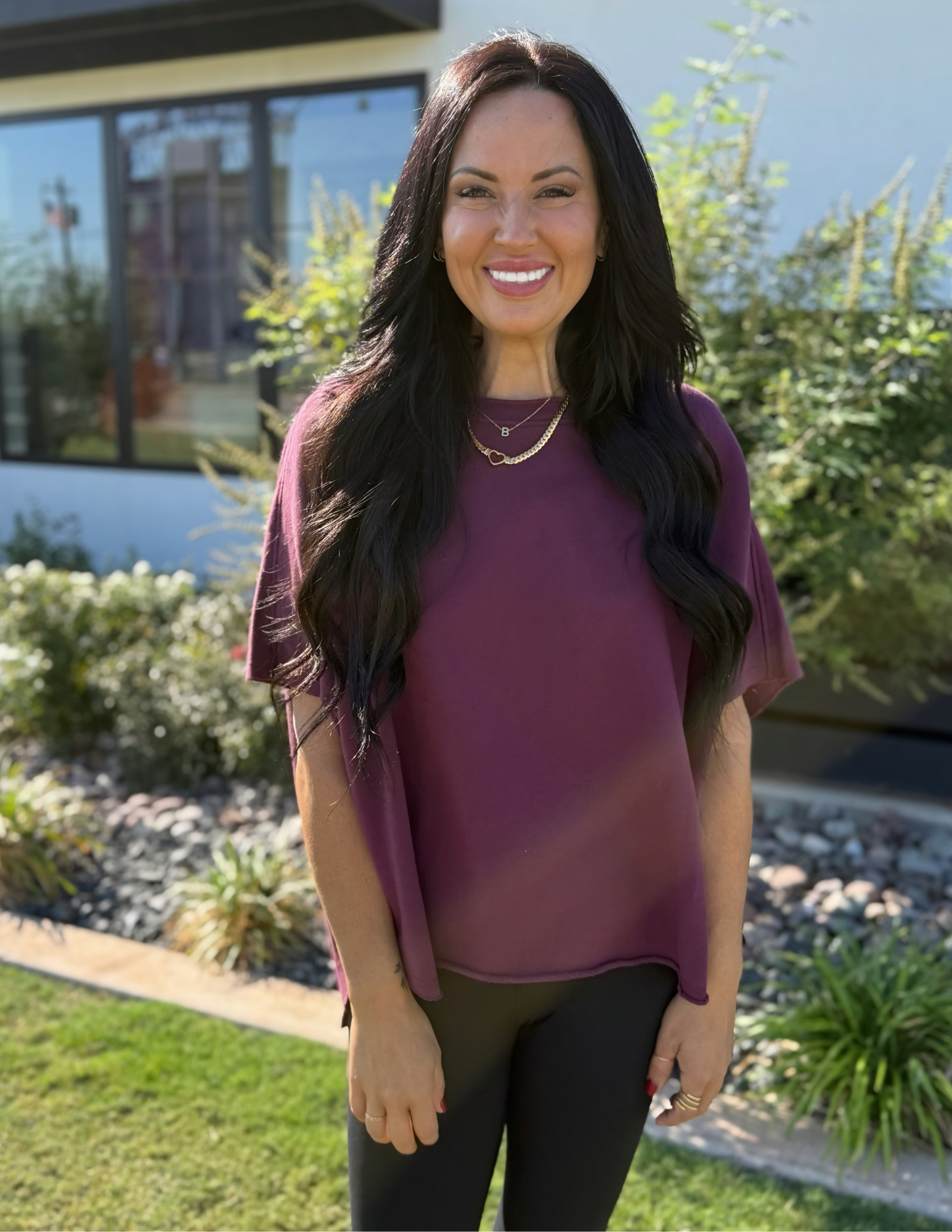 Malibu Vintage Dolman Top - Dark Plum - Tres Chic Boutique