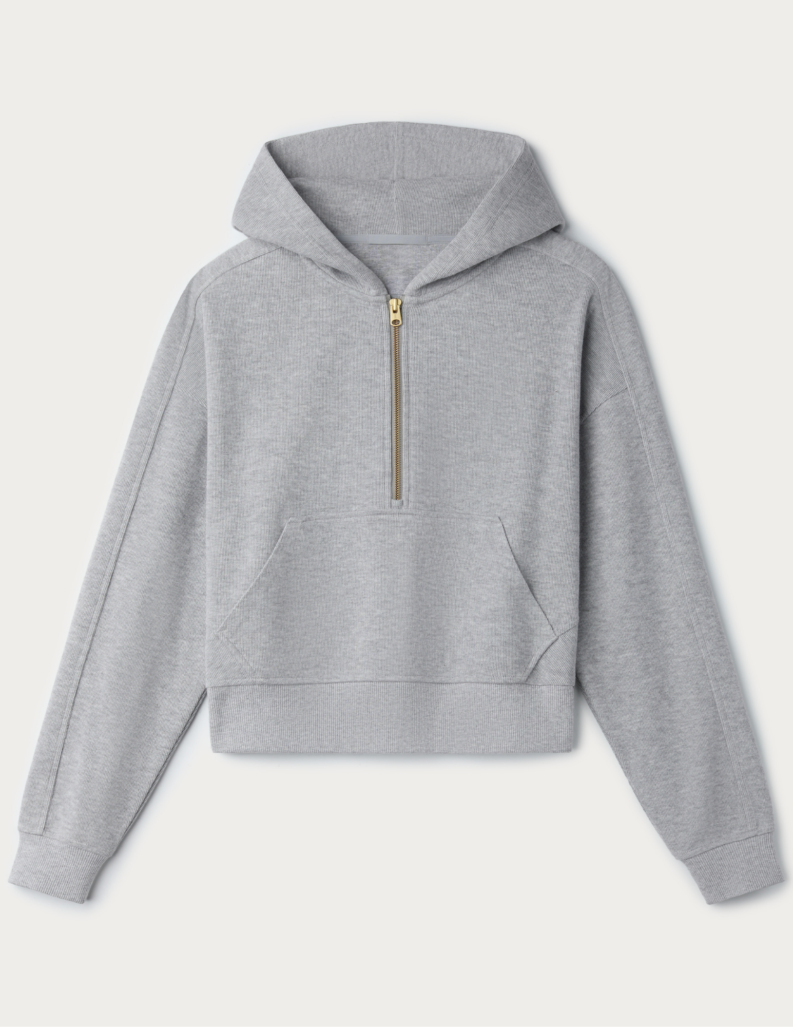 Rhone Apparel Signature Rib 1/2 Zip- Heather Gray - Tres Chic Boutique